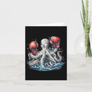 Carte Boxer Octopus Lover Ocean Sea Creature Kickboxing