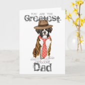 Carte Boxer papa (Fleur jaune)