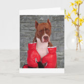 Carte Boxer Pitbull (Fleur jaune)
