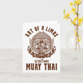 Carte Boxer Thaï Muay Boxer Art De 8 Membres (Fleur jaune)