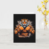 Carte Boxer Tiger Funny Boxer Tiger Graphisme Hommes Fem (Fleur jaune)
