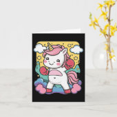 Carte Boxer Unicorne Avec Gants De Boxe Aime Boxer (Fleur jaune)