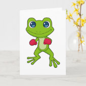 Carte Boxeur de boxe de grenouille gants de boxe (Fleur jaune)