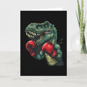 Carte Boxeur Dinosaure Boxeur Dino Kickboxing T-rex Boxe