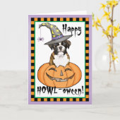 Carte Boxeur Halloween (Fleur jaune)