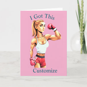 Carte Boxeuse féminine en forme Thunder_Cove