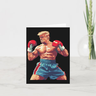 Carte Boxing Donald Trump - Lutte Musclée Pour Sauver L'