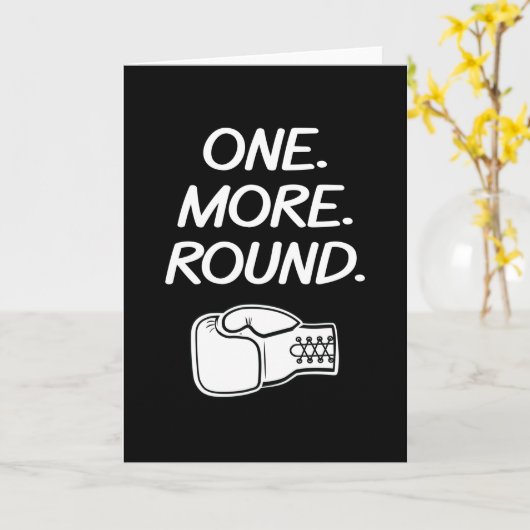 Carte Boxing One More Round Boxer Box (Fleur jaune)