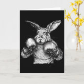 Carte Boxing Rabbit Boxing Gloves Kickboxing Funny Boxer (Fleur jaune)