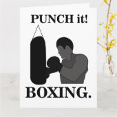 Carte Boxing Sport Punch It Boxing (Fleur jaune)