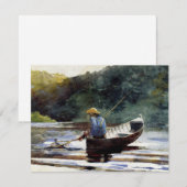 Carte Boy Fishing, art de Winslow Homer (Devant / Derrière)