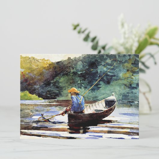 Carte Boy Fishing, oeuvre de Winslow Homer (Debout devant)