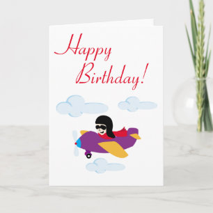 Carte Boy flying by plane