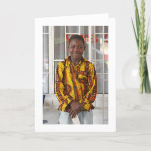 Carte "Boy in Yellow, Red, and Black Shirt"