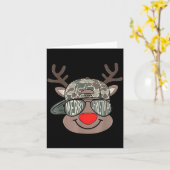 Carte Boy Reindeer Hat Camo Hat Merry Christmas Xmas Boy (Fleur jaune)