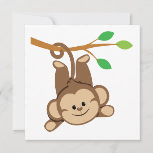 Carte Boy Swinging Monkey