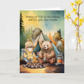 Carte Boy Thinking of You Away at Summer Camp for Kids (Fleur jaune)