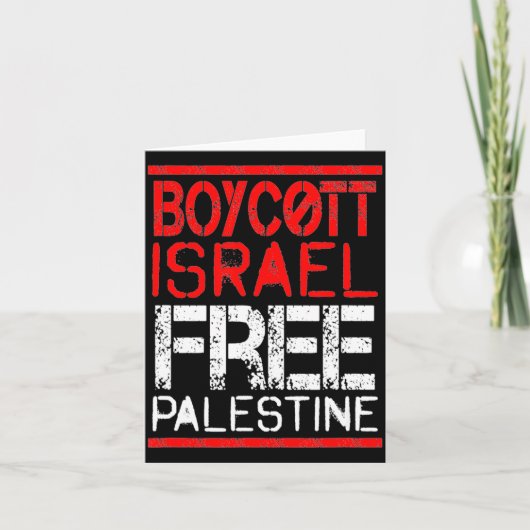 Carte Boycott Israel Palestine Gaza War Awareness  (Devant)