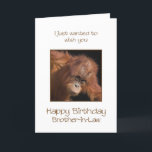 Carte Boyfriend Birthday<br><div class="desc">Give your boyfriend a cheeky monkey of a birthday card. A birthday card for your very own top banana ! A baby orangutan looking cute.</div>