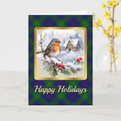 Carte Boyle Crest & Tartan avec Robin Personnalisé (Fleur jaune)