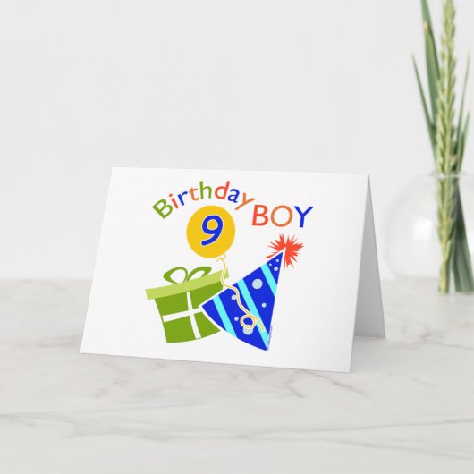 Carte Boys 9e anniversaire (Devant)