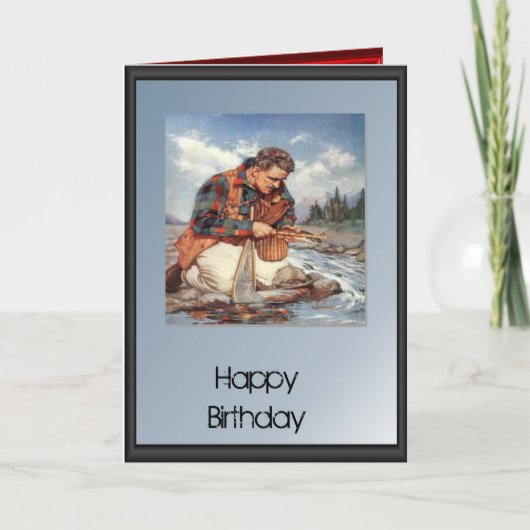 Carte Boys and blokes - Fishing on the river (Devant)