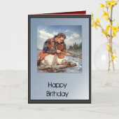 Carte Boys and blokes - Fishing on the river (Fleur jaune)