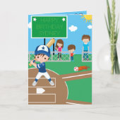 Carte Boys Baseball Secret Message Joyeux anniversaire (Devant)