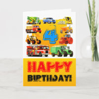 Boy's Big Construction Truck 4e anniversaire