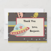 Carte Boy's Cute Space AlienThank You (Devant)