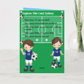 Carte Boys Soccer Secret Message Joyeux anniversaire (Dos)