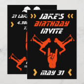 Carte Boys Trick Scooter Anniversaire (Devant / Derrière)