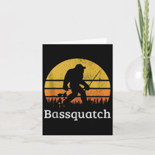 Carte Bquatch Funny B Fishing Sasquatch Bigfoot Vintage