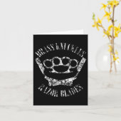 Carte Br Knuckles Et Lames Razor - Boxe Et Barbier T (Fleur jaune)