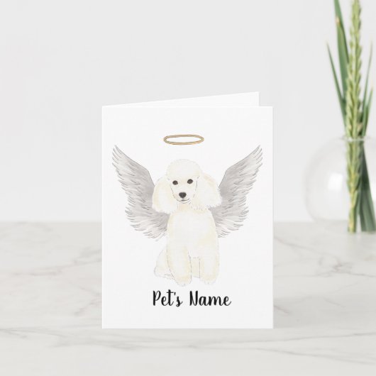 Carte Bracelet en Sympathie Poodle Blanc (Devant)