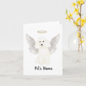 Carte Bracelet en Sympathie Poodle Blanc (Fleur jaune)