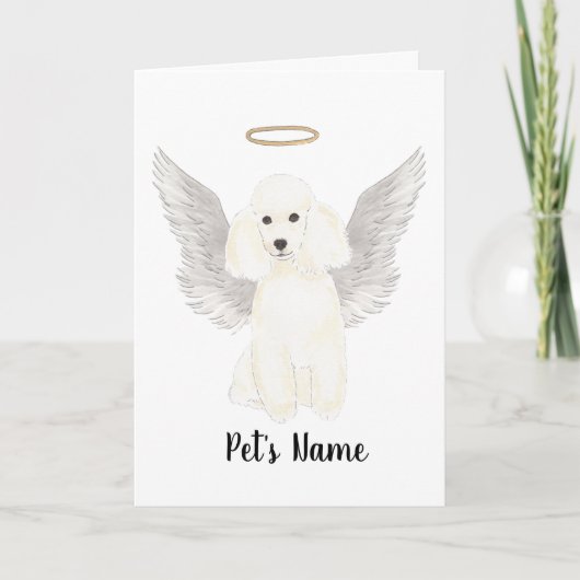 Carte Bracelet en Sympathie Poodle Blanc (Devant)