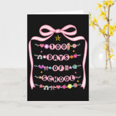 Carte Bracelets 100 Jours D'école Coquette Bow Enseignan (Fleur jaune)