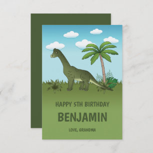 Carte Brachiosaurus Dinosaure Joyeux Anniversaire Tropic