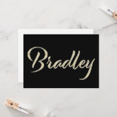 Carte Bradley White Gold Handwriting (Devant/Arrière en situation)