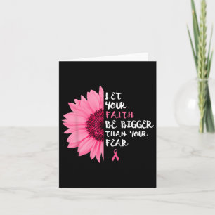 Carte Braille Cancer Awareness Month Flower Pink Ribbon