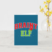 Carte Brainy Elf Christmas Family Matching Group Xmas  (Fleur jaune)