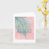 Carte Branche de palmier colorée (Fleur jaune)