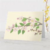 Carte Branche de pommier en fleurs  (Fleur jaune)