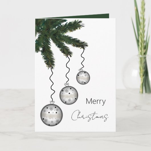 Carte Branche de sapin de Noël (Devant)