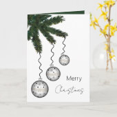 Carte Branche de sapin de Noël (Fleur jaune)