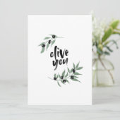 Carte Branche d'olive wave olivier vous | Je t'aime cart (Debout devant)