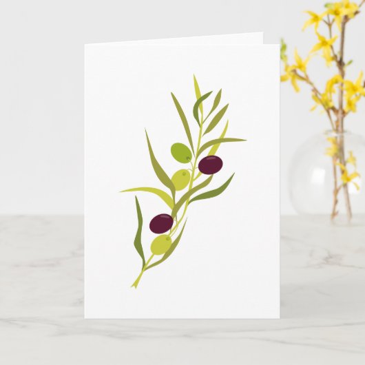 Carte Branche d'olivier (Fleur jaune)