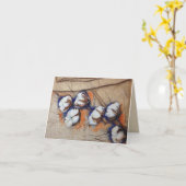 Carte Branche et toile de jute (Fleur jaune)