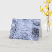 Carte Branches chargées de neige Hiver Penser à vous (Fleur jaune)